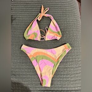 Colorful Patterned Bikini Set